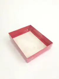 25x20x5 Kırmızı Altı Kartonlu Asetat Kutu - Görsel 2