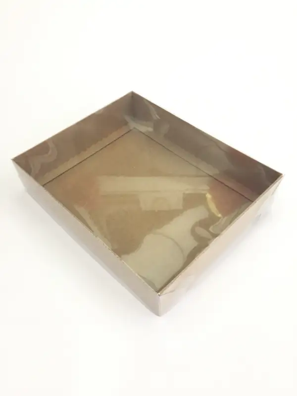 25x20x5 Kraft Altı Kartonlu Asetat Kutu