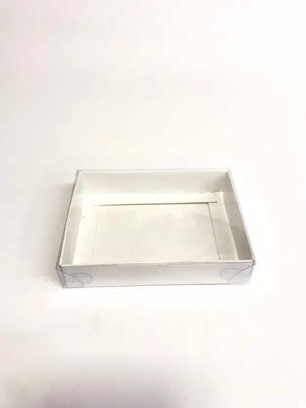 12x9x3 Beyaz Altı Kartonlu Asetat Kutu