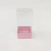 5x5x10 Pembe  Altı Kartonlu Asetat Kutu - Görsel 1