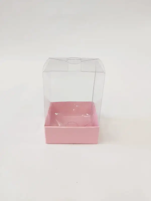 6x6x12 Pembe Altı Kartonlu Asetat Kutu