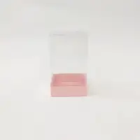 9x9x15 Pembe Altı Kartonlu Asetat Kutu - Görsel 1