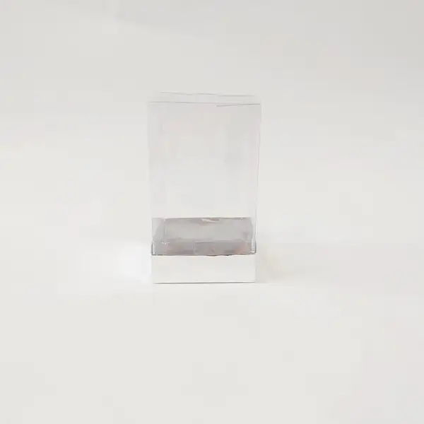 9x9x15 Gümüş Altı Kartonlu Asetat Kutu