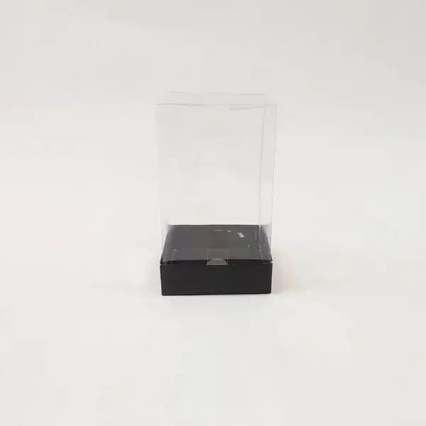9x9x15 Siyah Altı Kartonlu Asetat Kutu