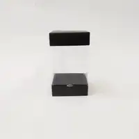 9x9x15 Siyah Alt Üst Kartonlu Asetat Kutu - Görsel 1