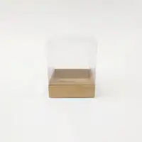 10x10x12 Kraft Altı Kartonlu Asetat Kutu - Görsel 1