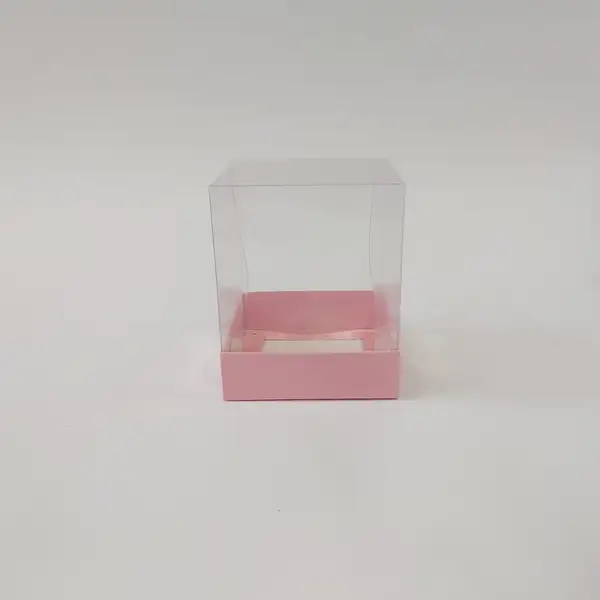 10x10x12 Pembe Altı Kartonlu Asetat Kutu