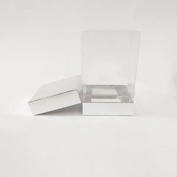 10x10x12 Gümüş Alt Üst Kartonlu Asetat Kutu