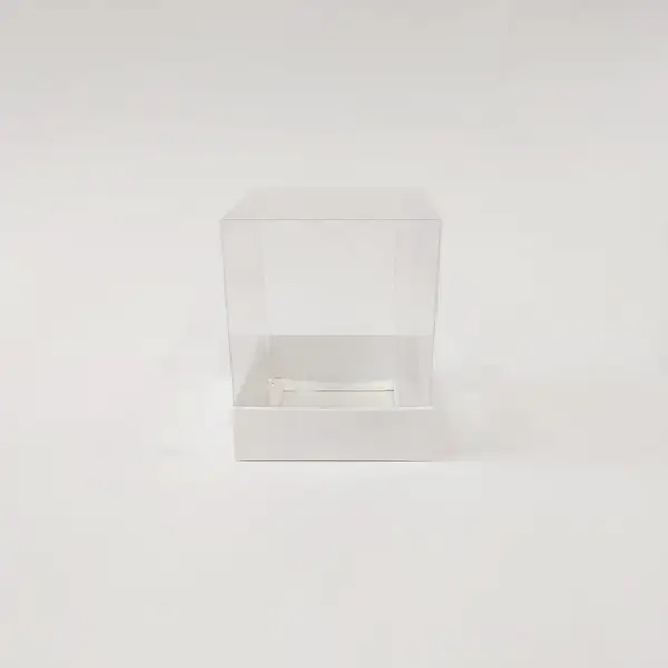 10x10x12 Beyaz Altı Kartonlu Asetat Kutu