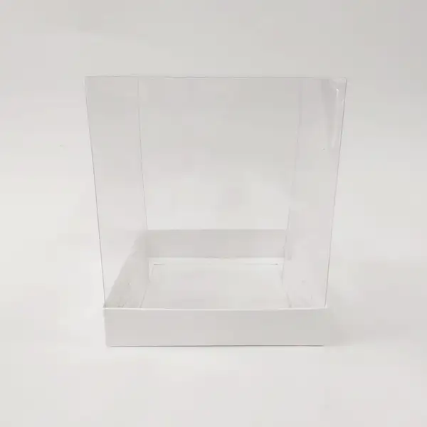 15x15x17 Beyaz Altı Kartonlu Asetat Kutu