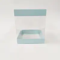15x15x17 Mavi Alt Üst Kartonlu Asetat Kutu - Görsel 1