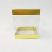 15x15x17 Altın Alt Üst Kartonlu Asetat Kutu - Görsel 1