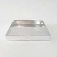 18x16x3 Gümüş Altı Kartonlu Asetat Kutu - Görsel 1