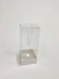 5x5x15 Beyaz Altı Kartonlu Asetat Kutu - Görsel 1