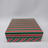 26x26x9 Komple Yılbaşı Desenli Kutu - Görsel 1