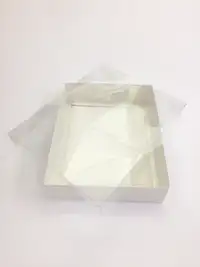 40x26x8 Beyaz Alt Üst Kartonlu Asetat Kutu - Görsel 1