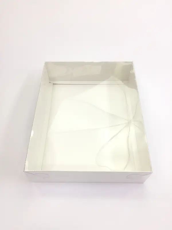 40x26x8 Beyaz Alt Üst Kartonlu Asetat Kutu