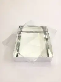 40x26x8 Gümüş Altı Kartonlu Asetat Kutu - Görsel 1
