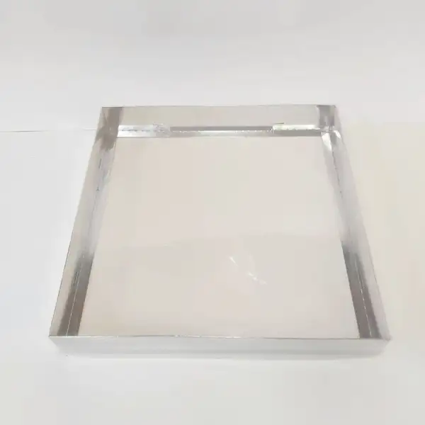 35x35x5 Gümüş Altı Kartonlu Asetat Kutu