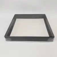35x35x5 Siyah Altı Kartonlu Asetat Kutu - Görsel 1
