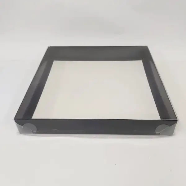 35x35x5 Siyah Altı Kartonlu Asetat Kutu