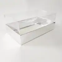 25x15x10 Gümüş Altı Kartonlu Asetat Kutu - Görsel 1