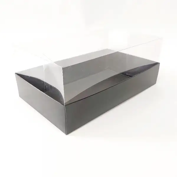 25x15x10 Siyah Altı Kartonlu Asetat Kutu