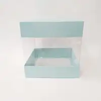 20x20x20 Mavi Alt Üst Kartonlu Asetat Kutu - Görsel 1