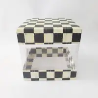 20x20x20 Dama Alt Üst Kartonlu Asetat Kutu - Görsel 1