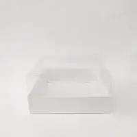 20x20x10 Beyaz Altı Kartonlu Asetat Kutu - Görsel 1