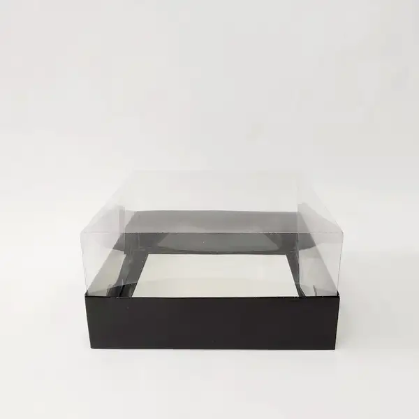 20x20x10 Siyah Altı Kartonlu Asetat Kutu