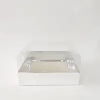 20x20x10 Gümüş Altı Kartonlu Asetat Kutu - Görsel 1