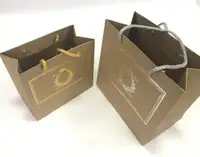 20x20x10 Kraft Gümüş Yaldızlı Karton Çanta - Görsel 1