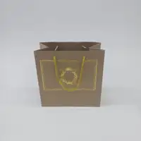 20x20x10 Kraft Altın Yaldızlı Karton Çanta - Görsel 1
