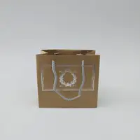18x15x7 Kraft Gümüş Yaldızlı Karton Çanta - Görsel 1