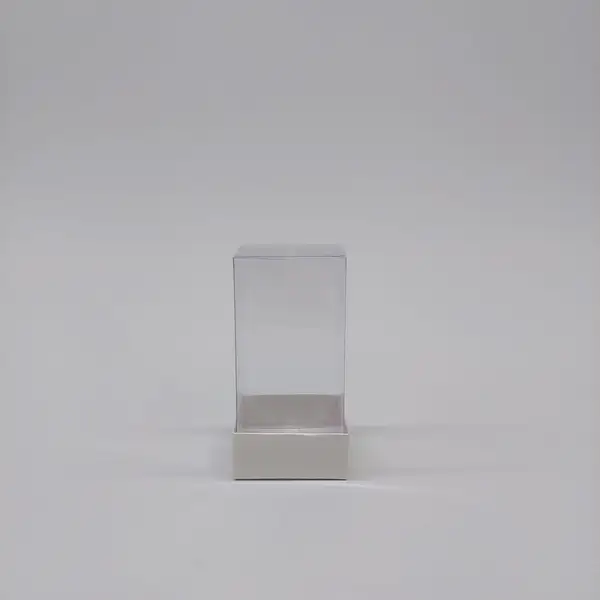 5.5x5.5x11 Beyaz Altı Kartonlu Asetat Kutu