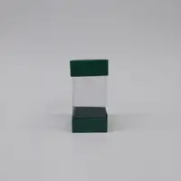 5.5x5.5x11 Yeşil Alt Üst Kartonlu Asetat Kutu - Görsel 1
