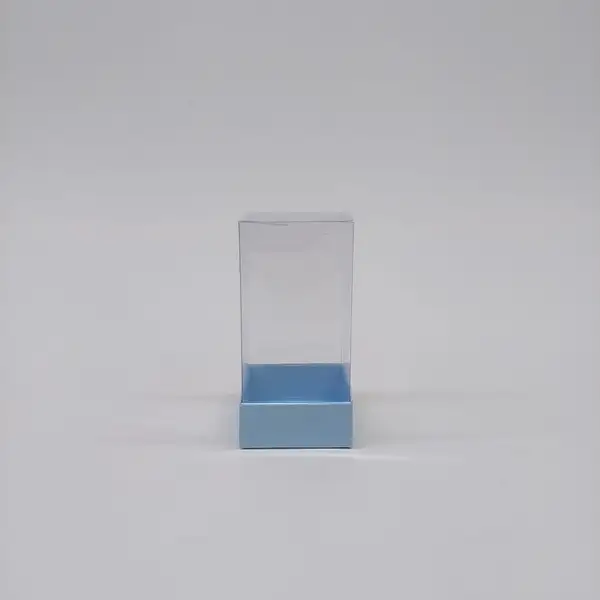 5.5x5.5x11 Mavi Altı Kartonlu Asetat Kutu