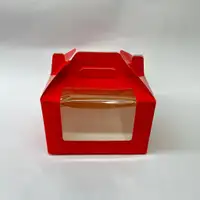 16x15x9 Kırmızı Pencereli Kutu - Görsel 1