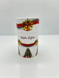 13x7 Beyaz Yılbaşı Silindir Kutu - Görsel 1